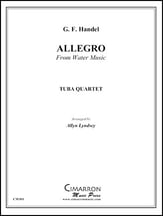 ALLEGRO MAESTOSO FROM WATER MUSIC 2 Euphonium 2 Tuba QUARTET P.O.D. cover